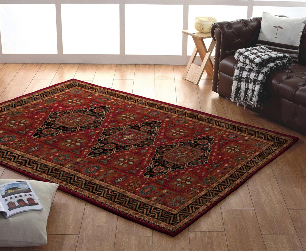 Kashqai pure wool Kazak rug in a sitting room