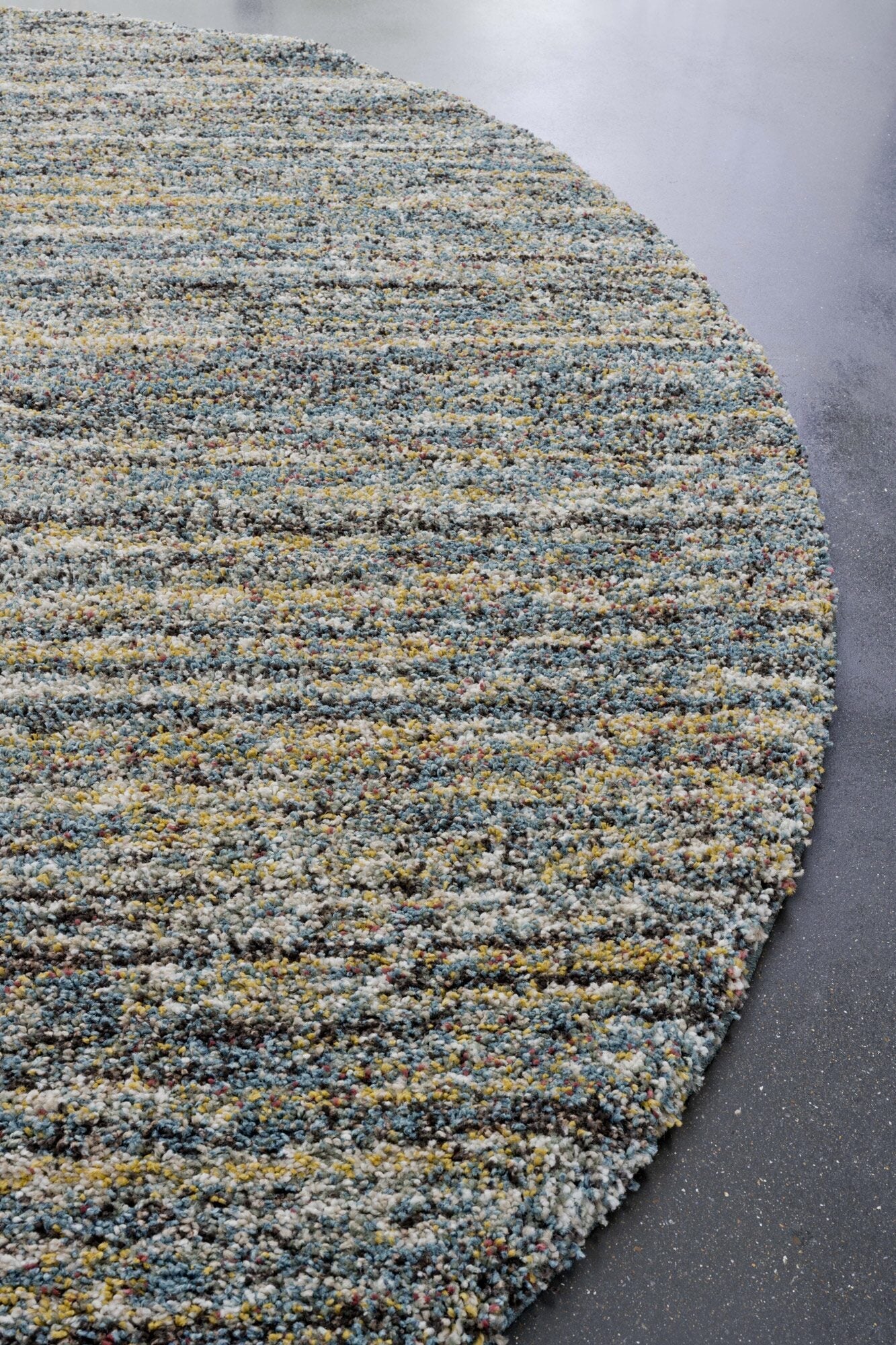 Mehari Heathered Plain Blue Rug
