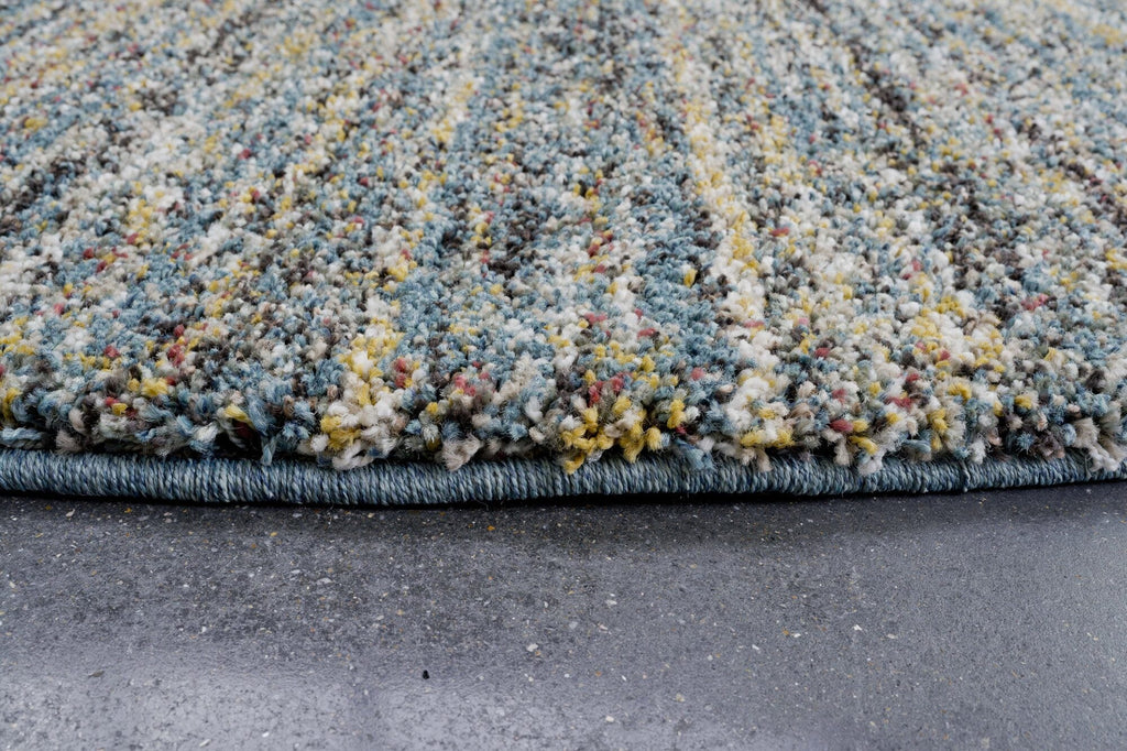 Mehari Heathered Plain Blue Rug