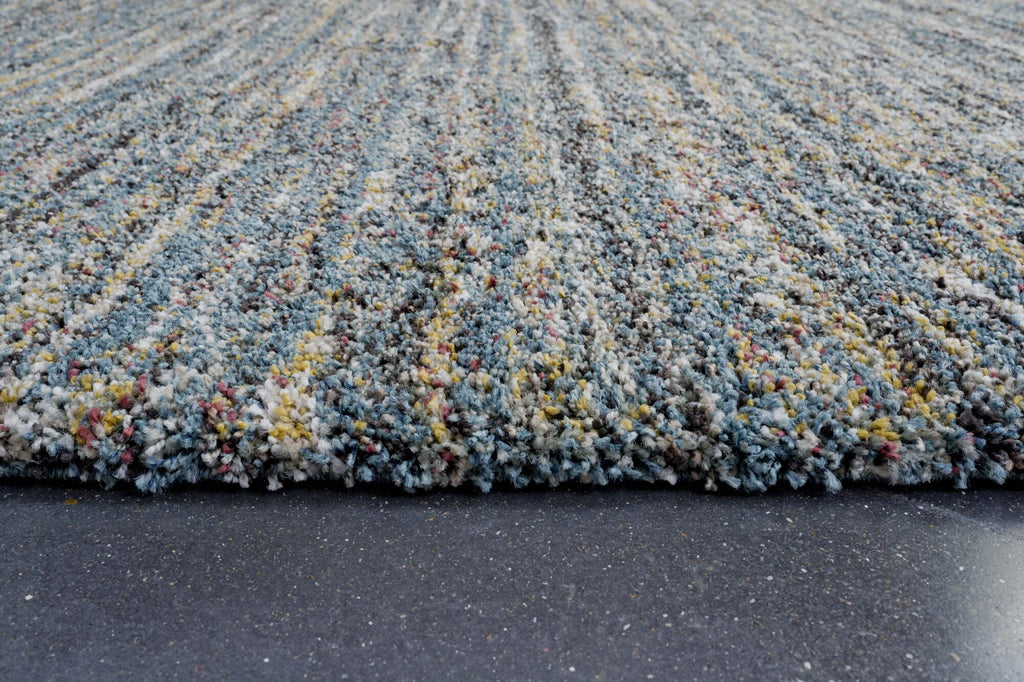 Mehari Heathered Plain Blue Rug
