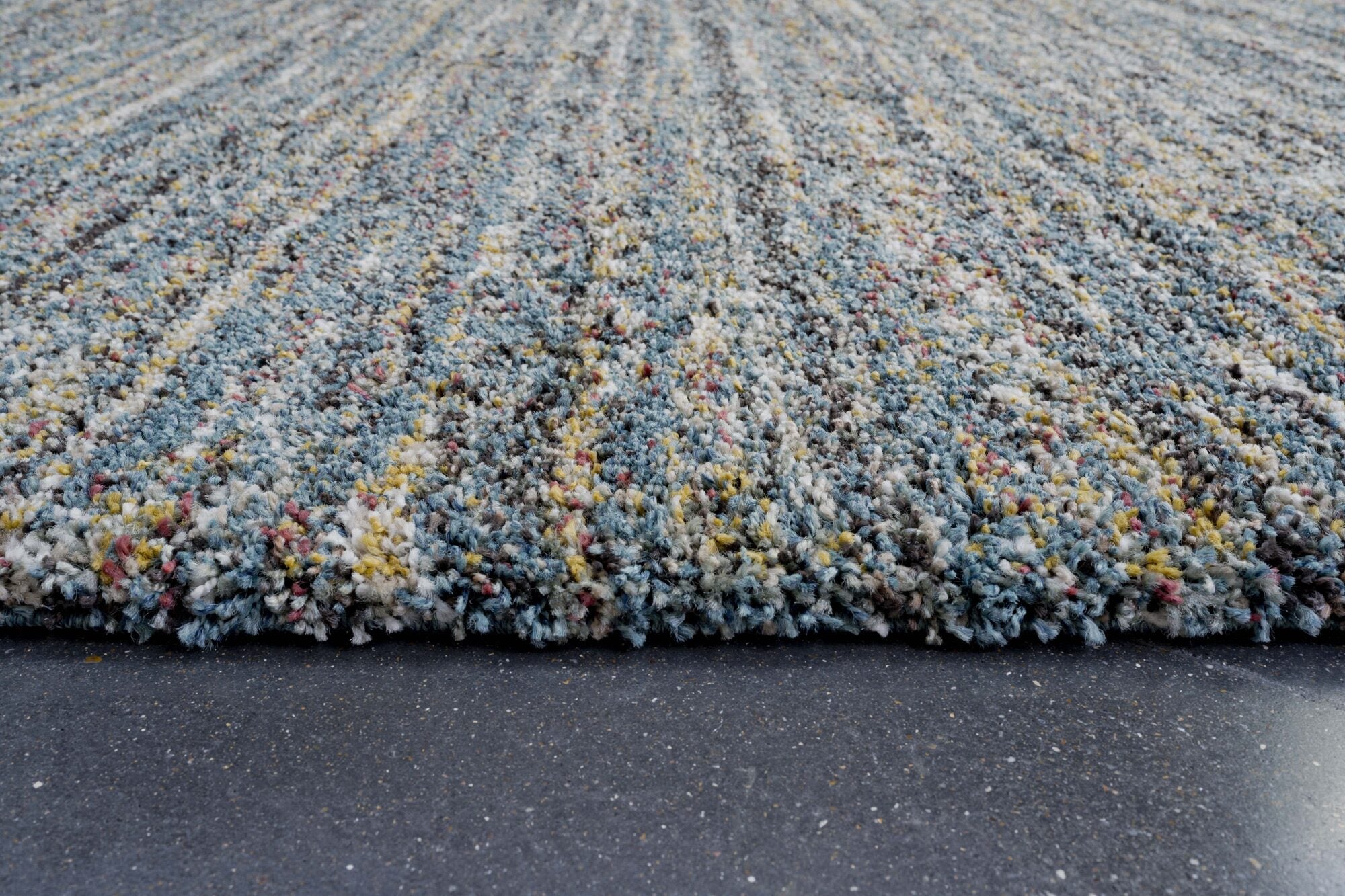 Mehari Heathered Plain Blue Rug