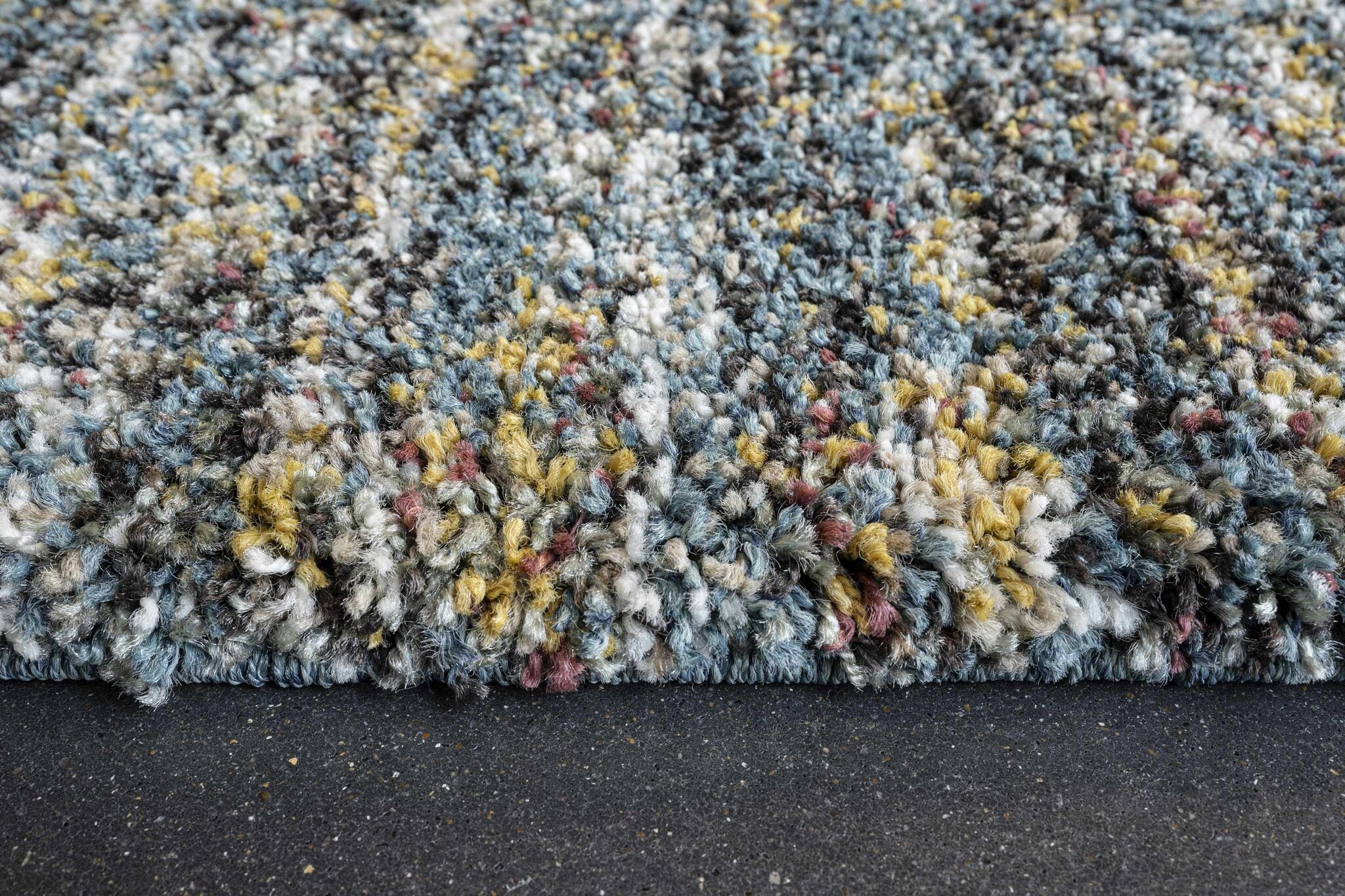 Mehari Heathered Plain Blue Rug