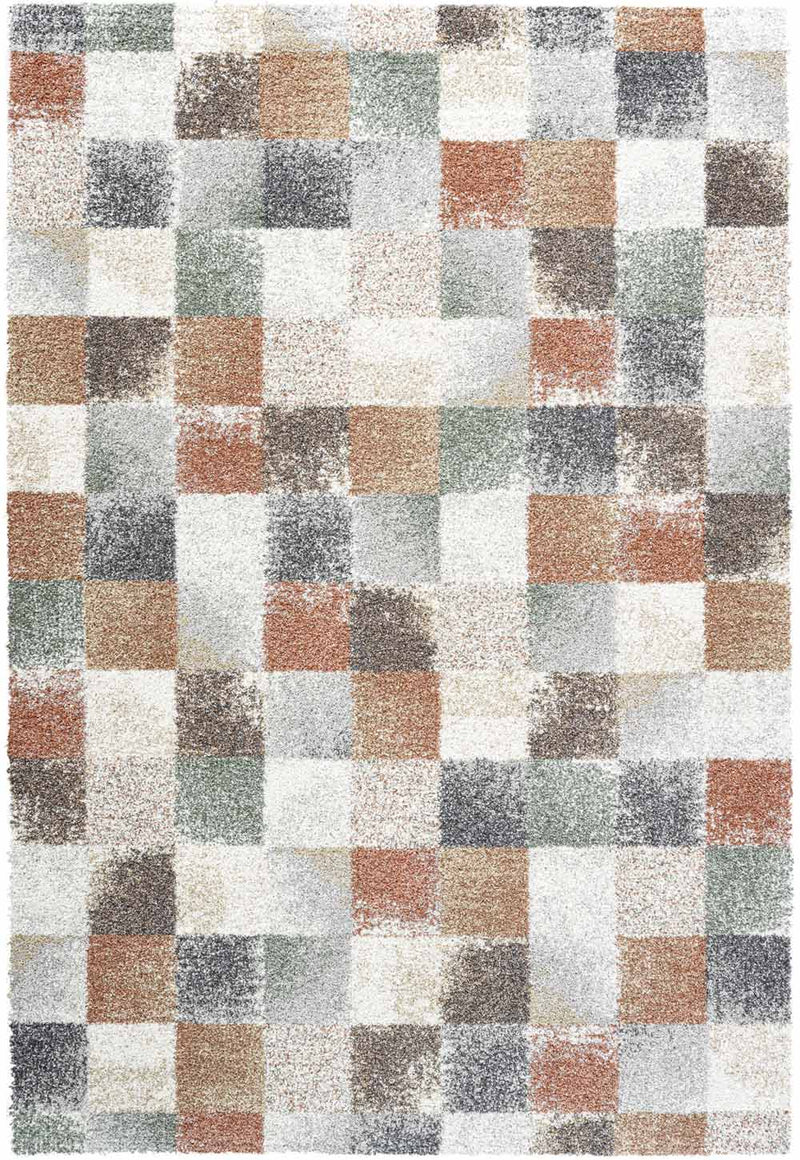 Mehari Soft Check Rust Rug
