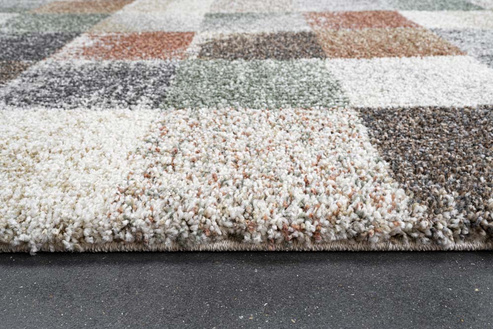 Mehari Soft Check Rust Rug