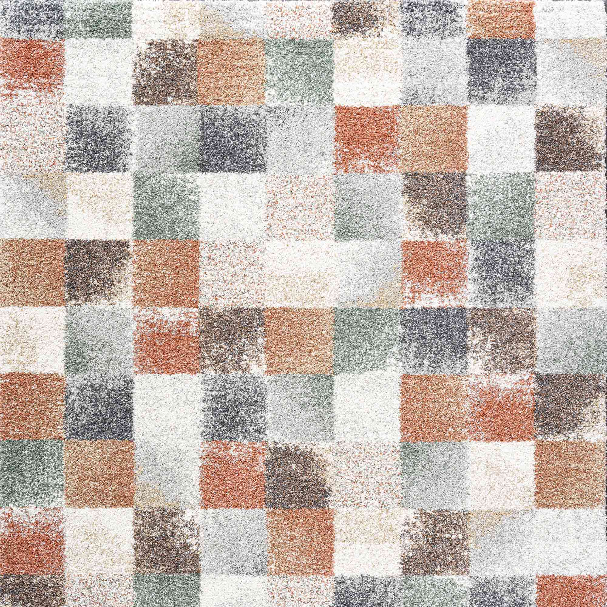 Mehari Soft Check Rust Rug