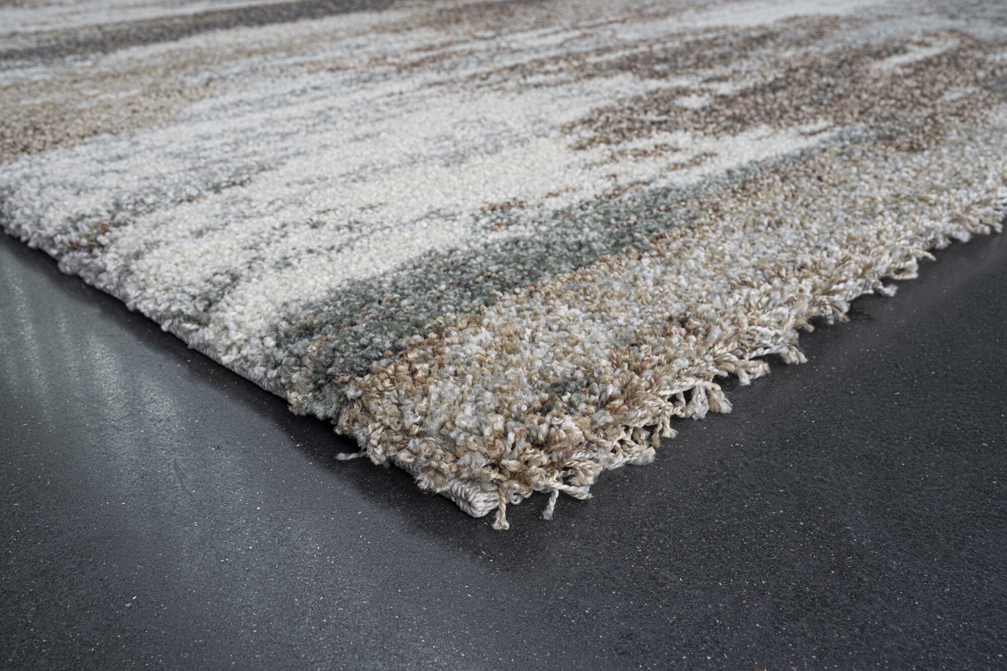 Mehari Cloud Abstract Green Rug