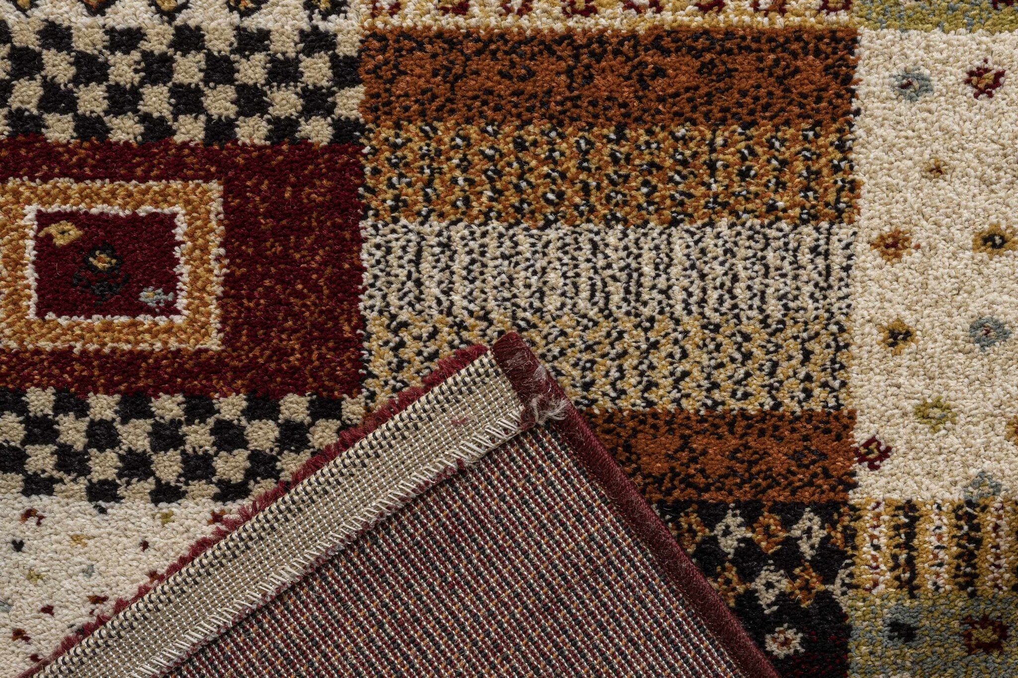 Woodstock Patchwork Folk Red Rug
