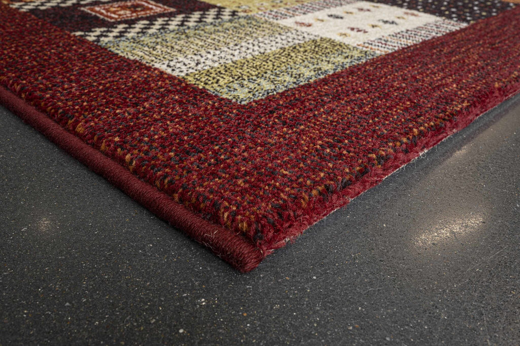 Woodstock Patchwork Folk Red Rug