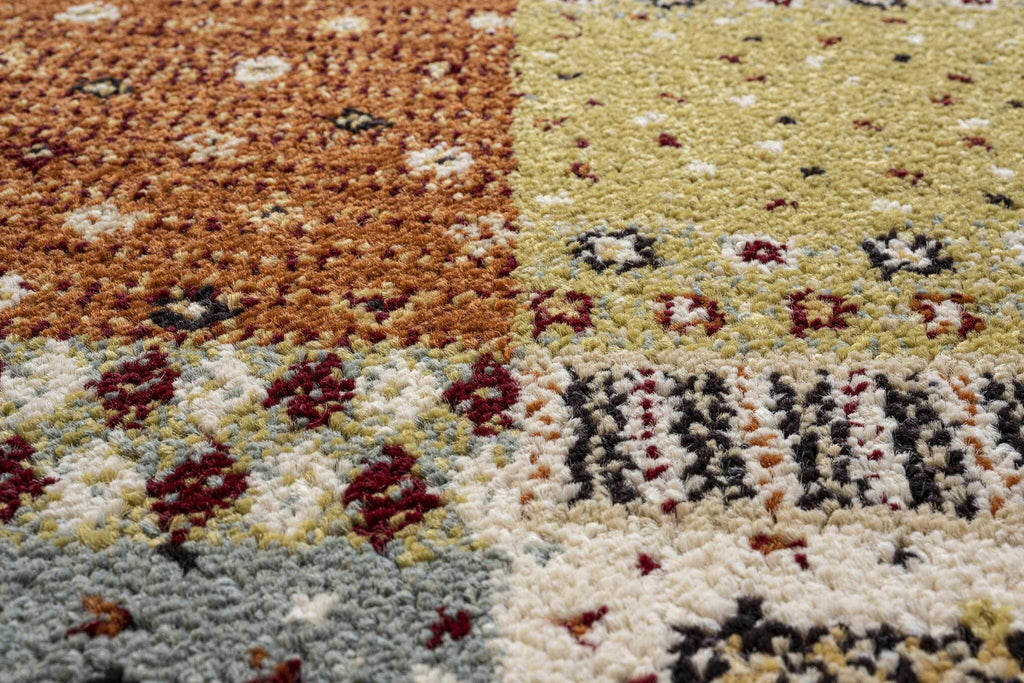 Woodstock Patchwork Folk Red Rug