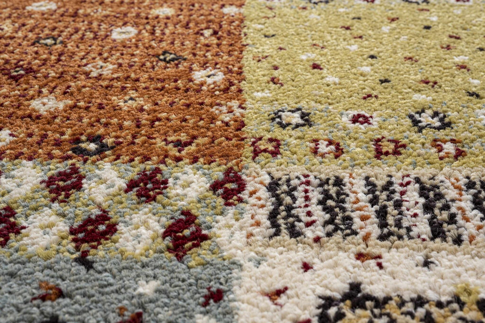 Woodstock Patchwork Folk Red Rug