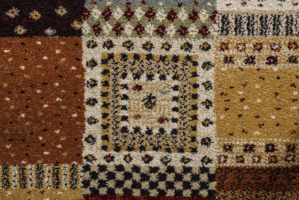 Woodstock Patchwork Folk Red Rug