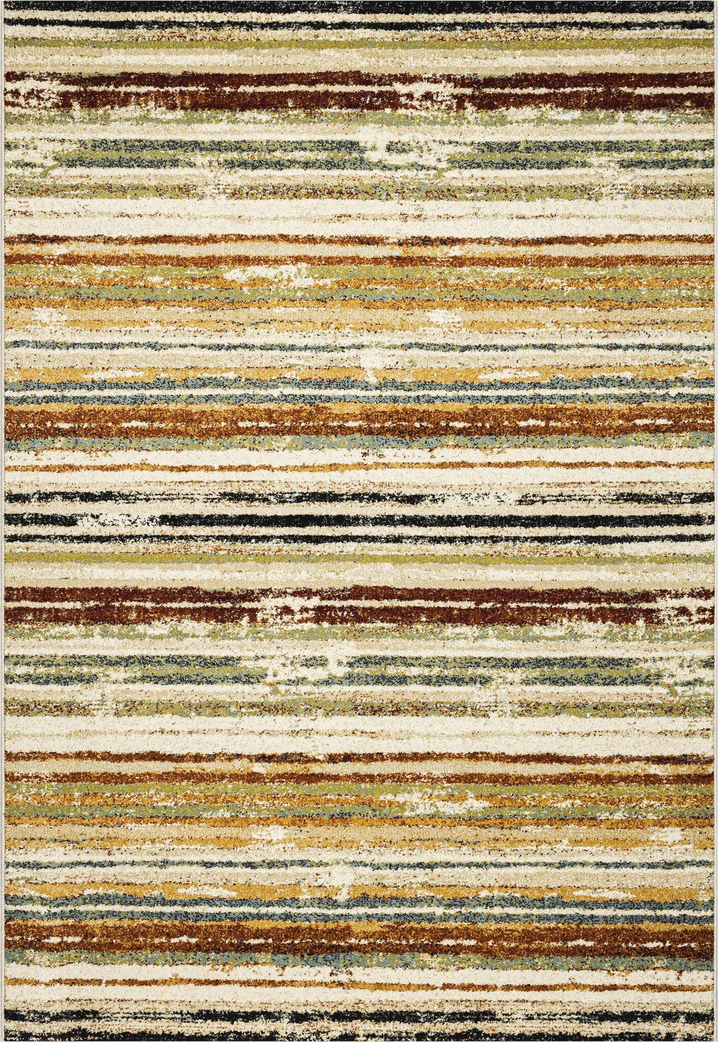 Woodstock Faded Stripe Beige Rug