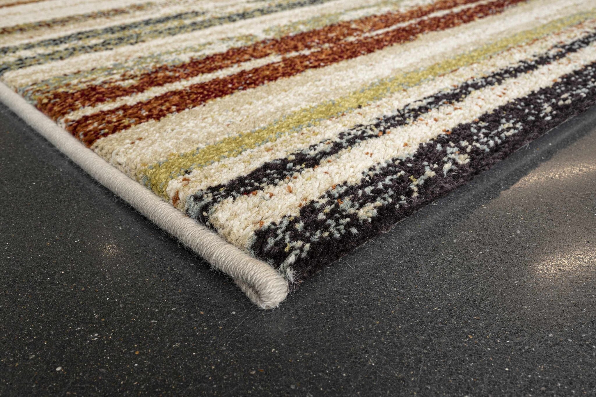 Woodstock Faded Stripe Beige Rug