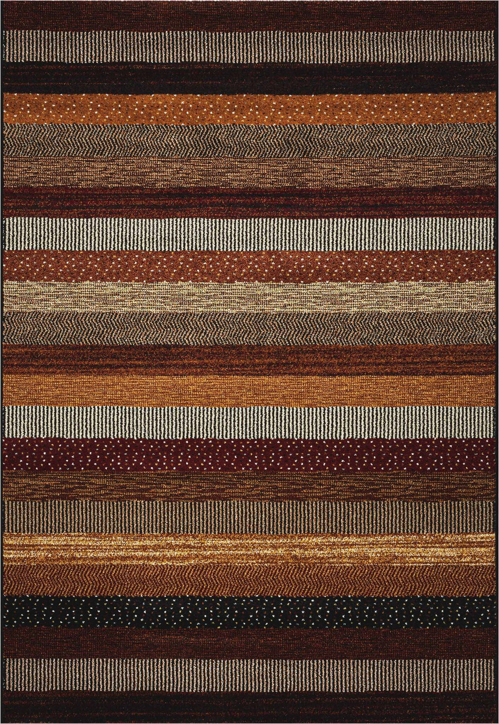 Woodstock Textured Stripe Red Rug