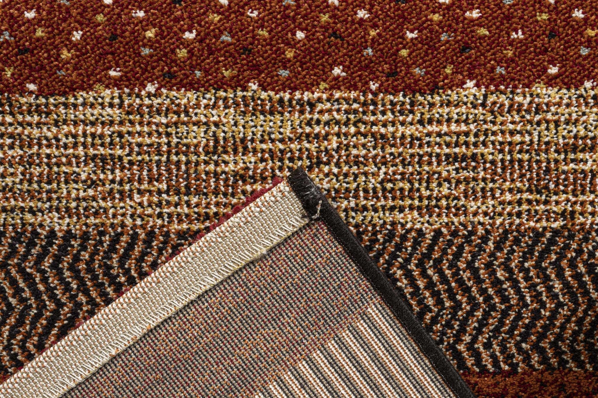 Woodstock Textured Stripe Red Rug
