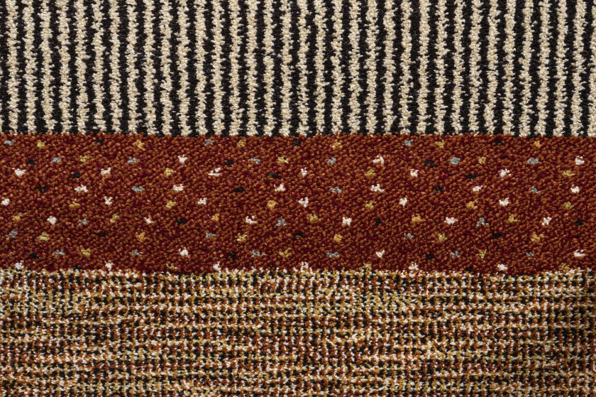 Woodstock Textured Stripe Red Rug