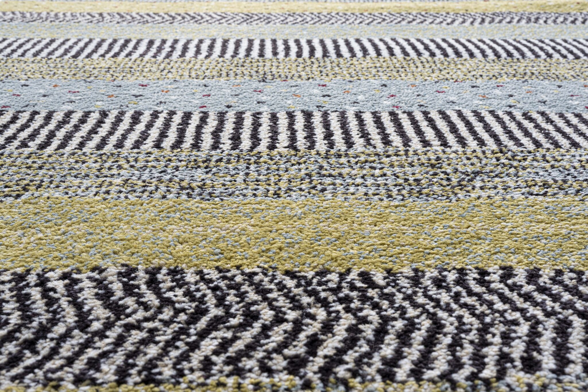 Woodstock Textured Stripe Green Rug