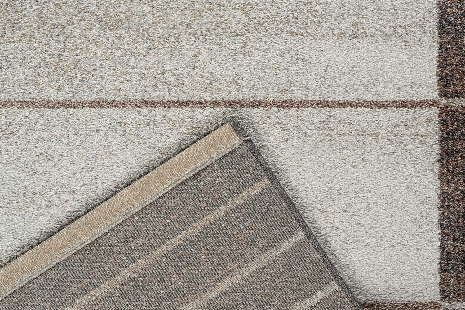 Liberty Colour Block Stripe Brown Rug