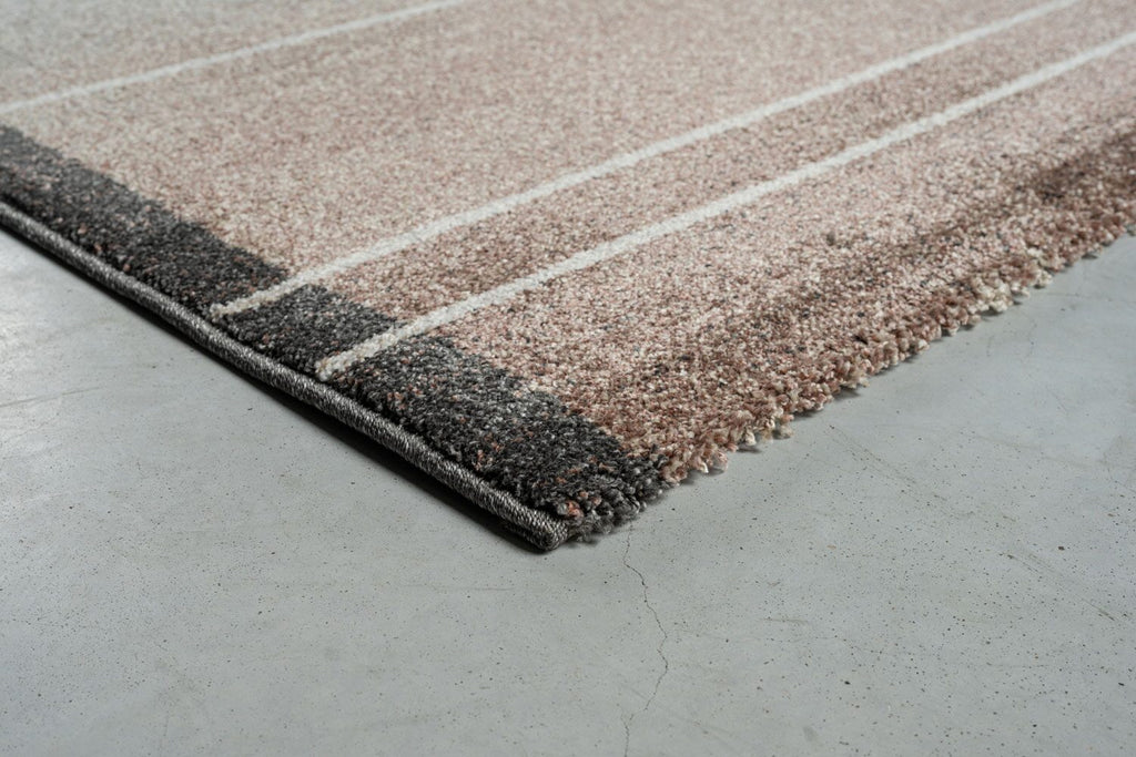 Liberty Colour Block Stripe Brown Rug