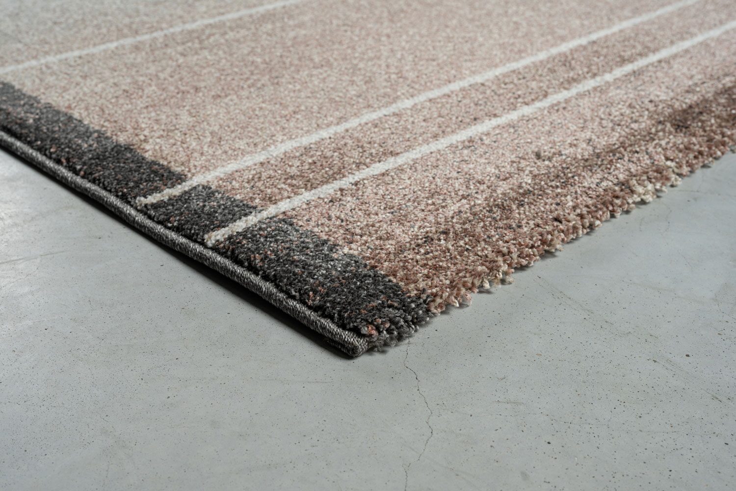 Liberty Colour Block Stripe Brown Rug