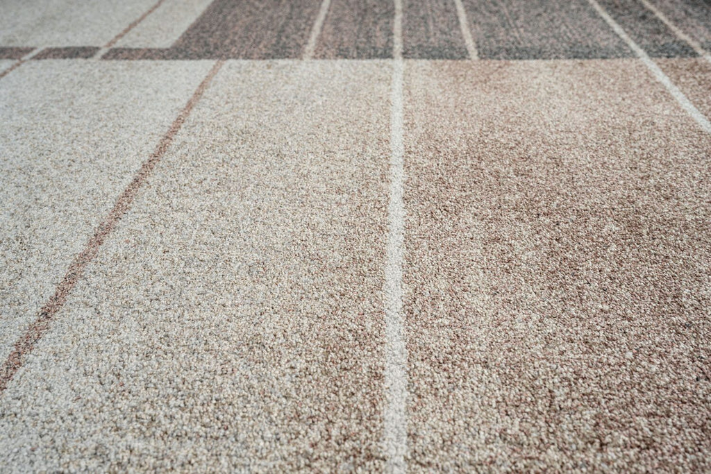 Liberty Colour Block Stripe Brown Rug
