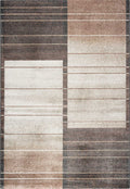 Liberty Colour Block Stripe Brown Rug