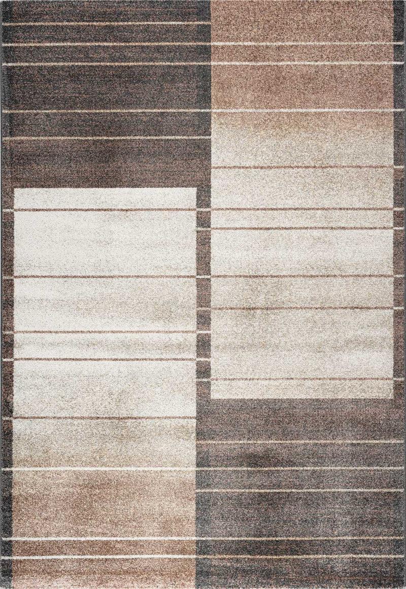 Liberty Colour Block Stripe Brown Rug