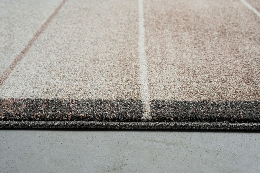 Liberty Colour Block Stripe Brown Rug