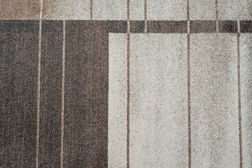 Liberty Colour Block Stripe Brown Rug
