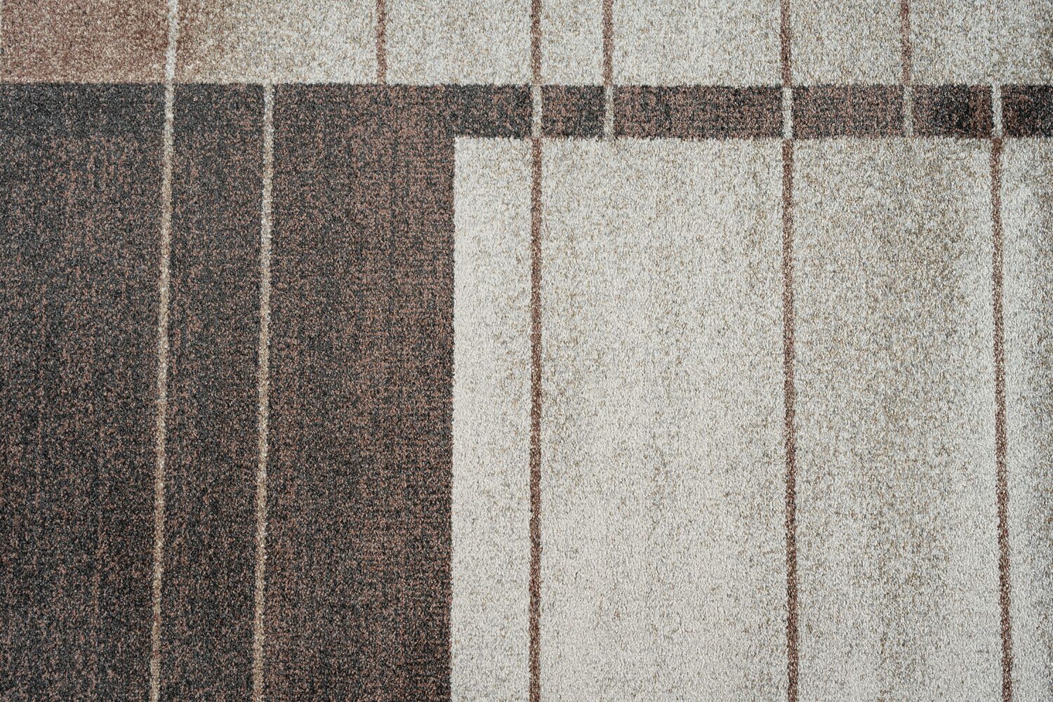 Liberty Colour Block Stripe Brown Rug