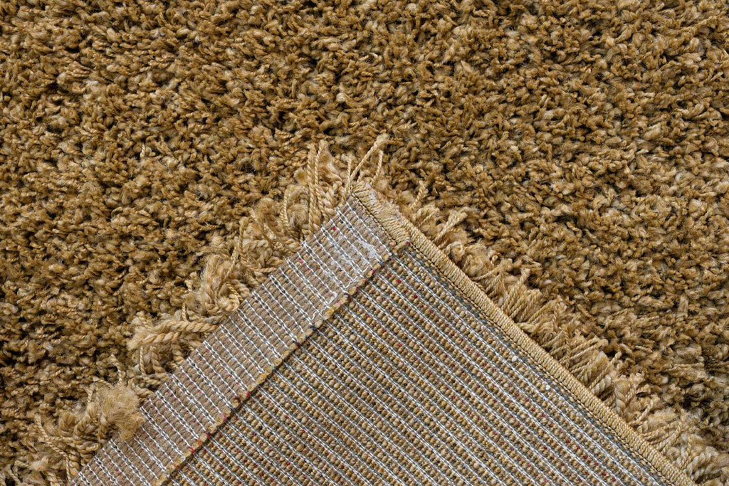 Twilight Shaggy Plain Gold Rug