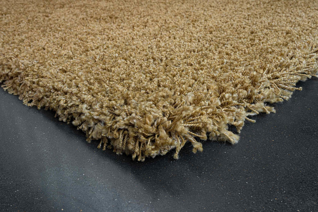 Twilight Shaggy Plain Gold Rug