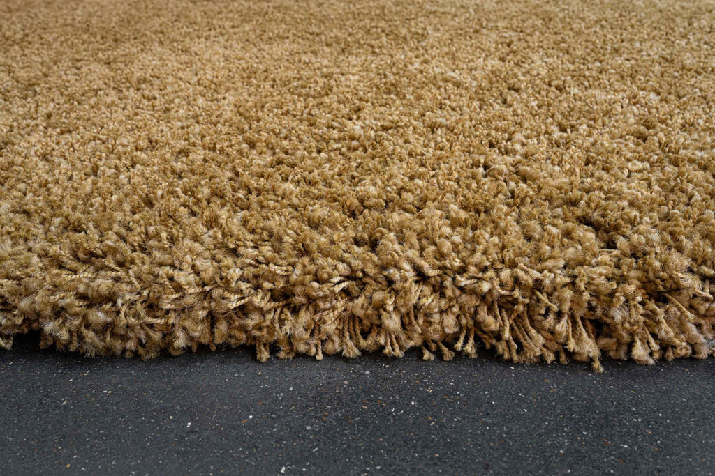 Twilight Shaggy Plain Gold Rug