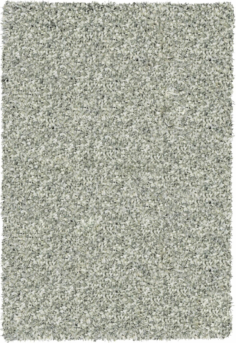Twilight Shaggy Plain Silver Cream Rug