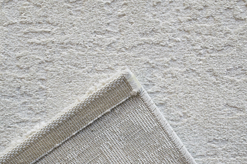 Geo Distressed Grid Ivory Rug