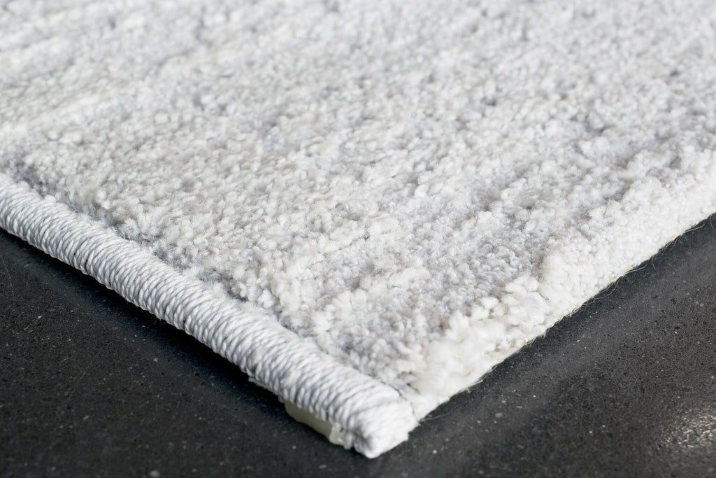 Geo Distressed Grid Ivory Rug