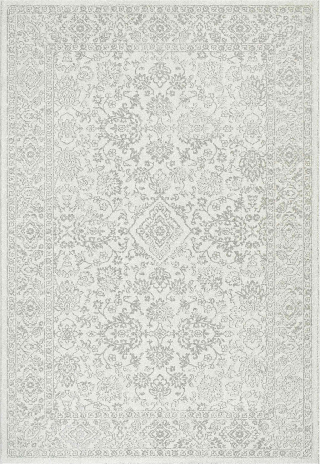 Geo Faded Traditional Ivory Rug