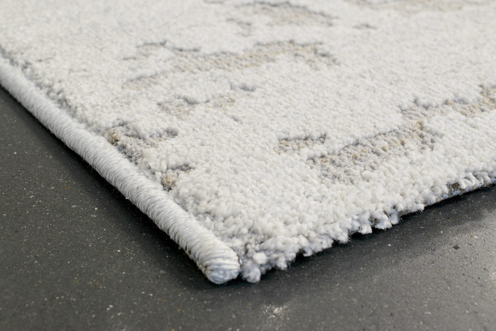 Geo Worn Abstract Ivory Rug