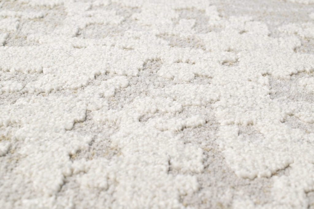 Geo Worn Abstract Ivory Rug