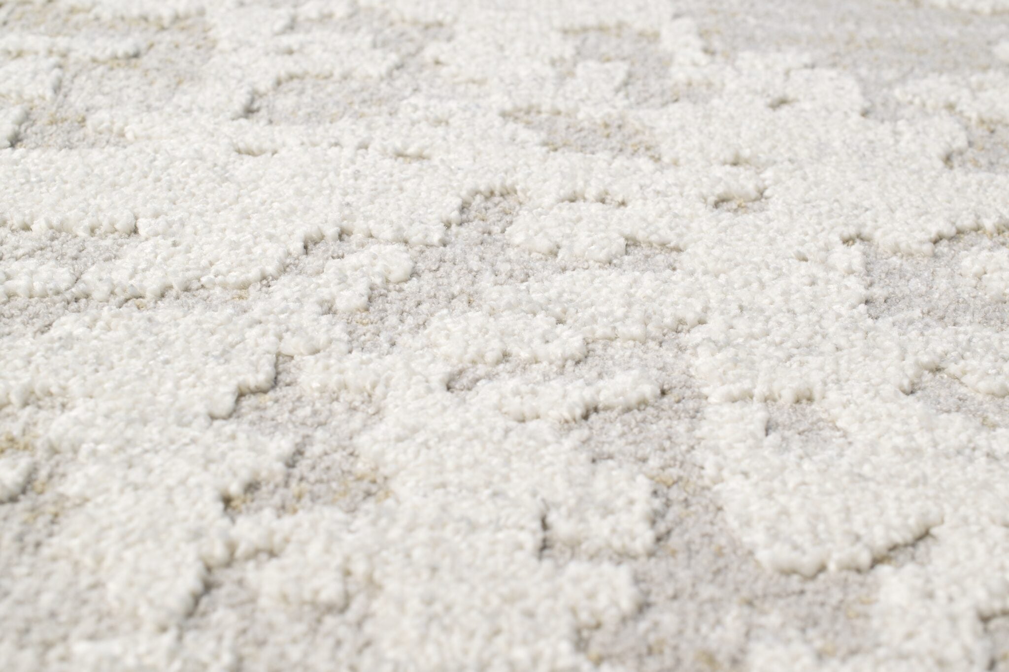Geo Worn Abstract Ivory Rug