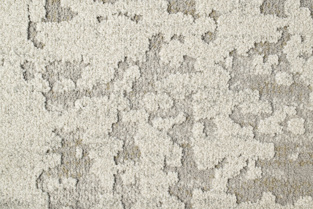 Geo Worn Abstract Ivory Rug