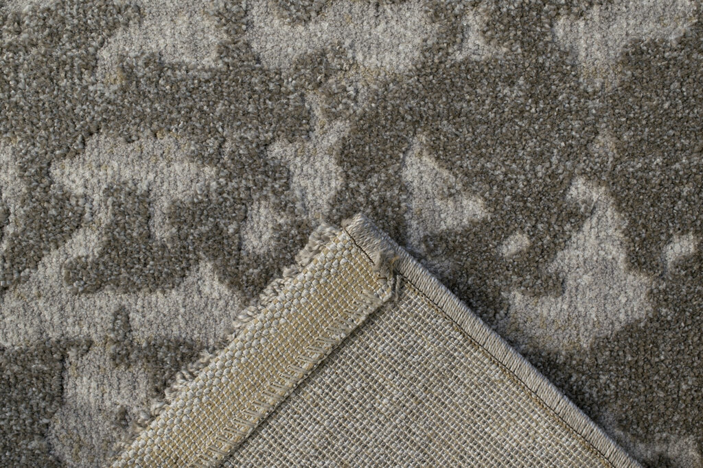 Geo Worn Abstract Dk Beige Rug