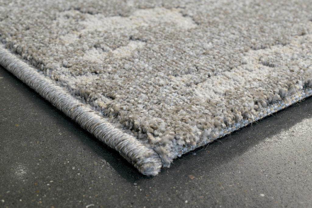 Geo Worn Abstract Dk Beige Rug