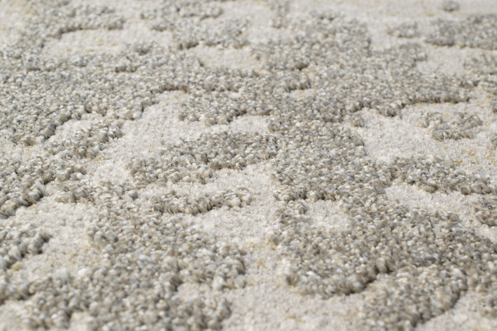 Geo Worn Abstract Dk Beige Rug
