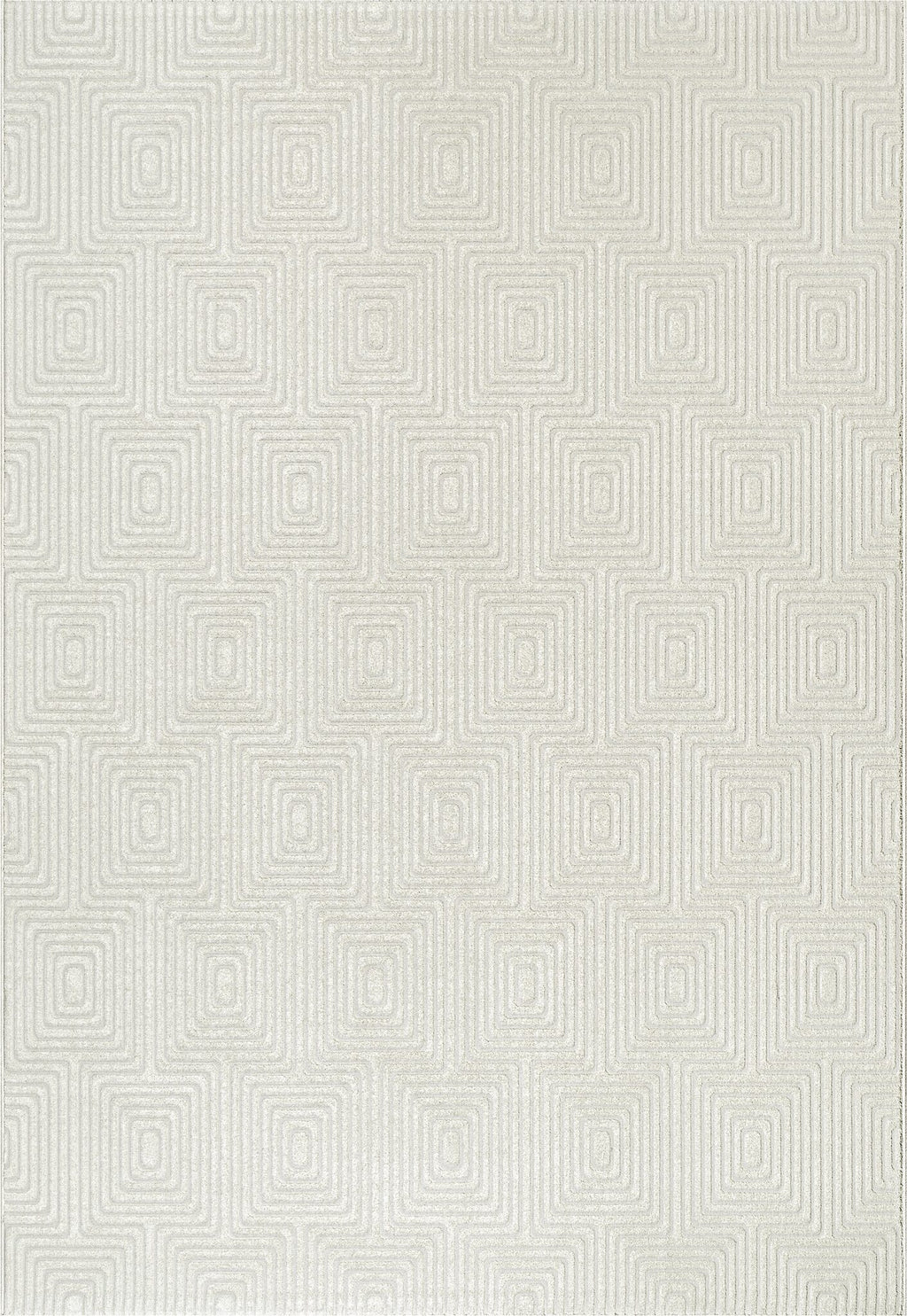 Geo Diamond Maze Ivory Rug
