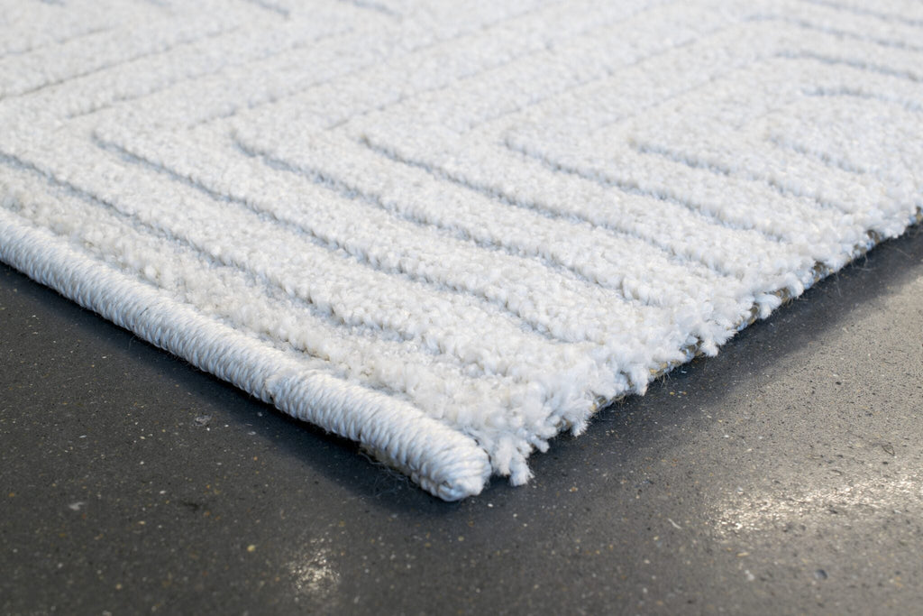 Geo Diamond Maze Ivory Rug