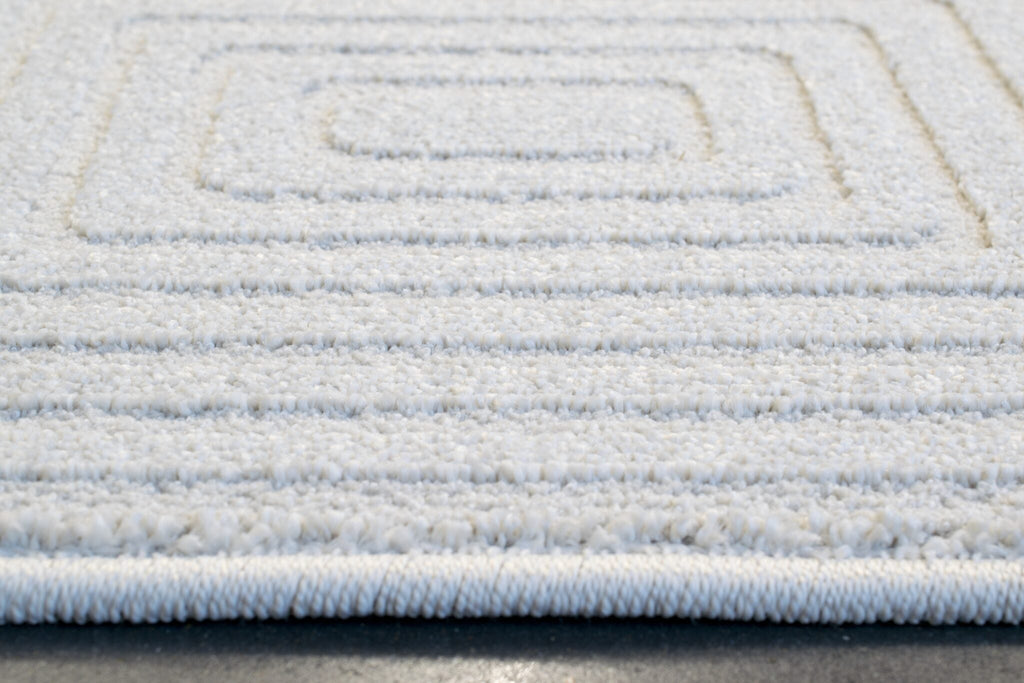 Geo Diamond Maze Ivory Rug