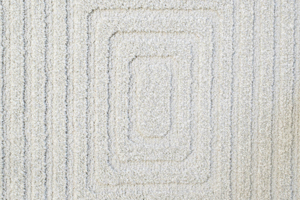 Geo Diamond Maze Ivory Rug
