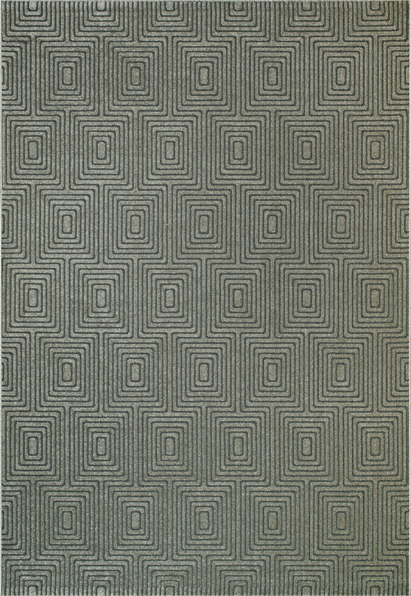 Geo Diamond Maze Brown Rug
