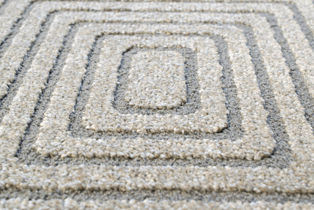 Geo Diamond Maze Brown Rug
